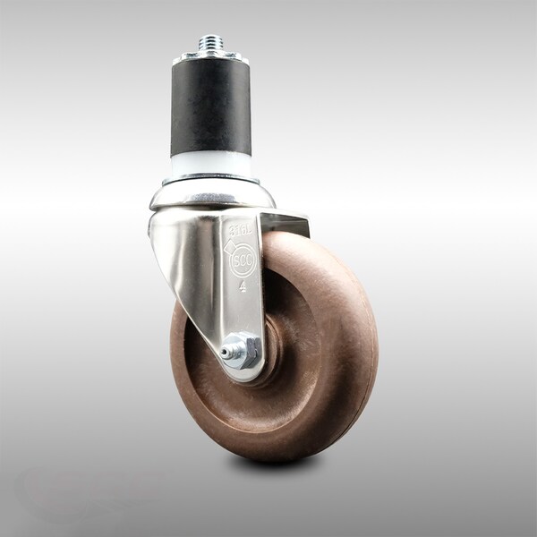 Service Caster 4 Inch 316SS High Temp Glass Filled Nylon 1-3/4 Inch Expanding Stem Caster SCC SCC-SS316EX20S414-GFNSHT-134 - main